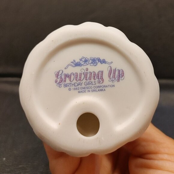 Enesco Growing Up Girls “Brunette Age 8” Porcelain Figurine - Picture 5 of 5